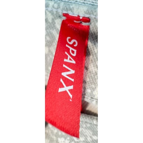 Spanx Womens Patterned Leggings Medium Gray & White Comfortable Stretch Fit - Picture 2 of 14